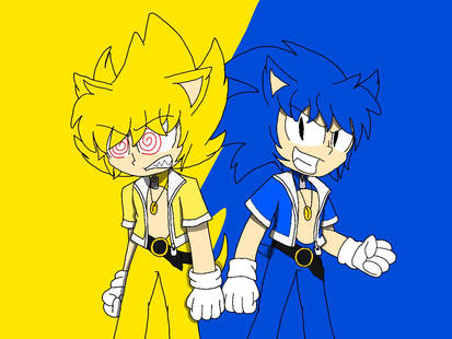 A fleetway x sonic kid for lizabey by spiritumiracle on DeviantArt