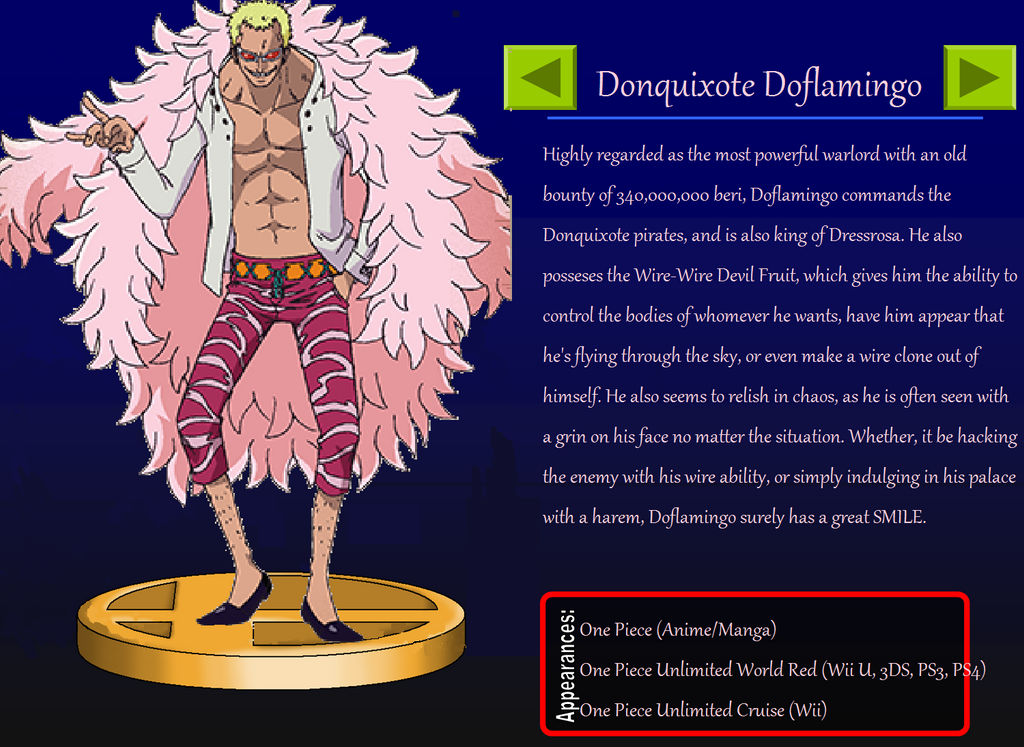 Donquixote Doflamingo Trophy By Monkeydgoku On Deviantart Donquixote Doflamingo Trophy By Monkeydgoku On Deviantart