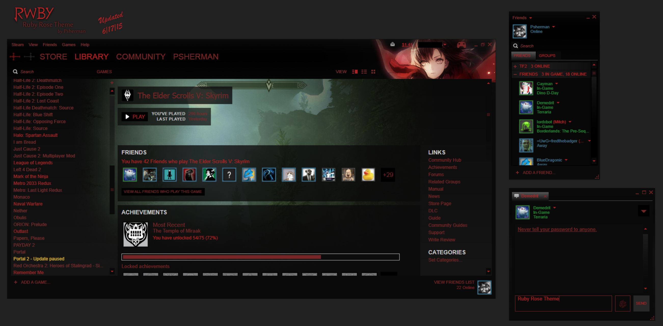 Rwby Ruby Rose Steam Skin Updated 10 23 15 By Pshermang On Deviantart Rwby Ruby Rose Steam Skin Updated 10 23 15 By Pshermang On Deviantart