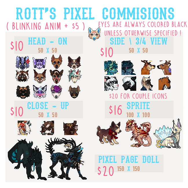 ROTT'S PIXEL COMMISSION PRICES 2017 - OPEN