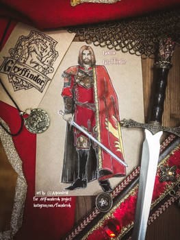 Godric Gryffindor's costume sketch