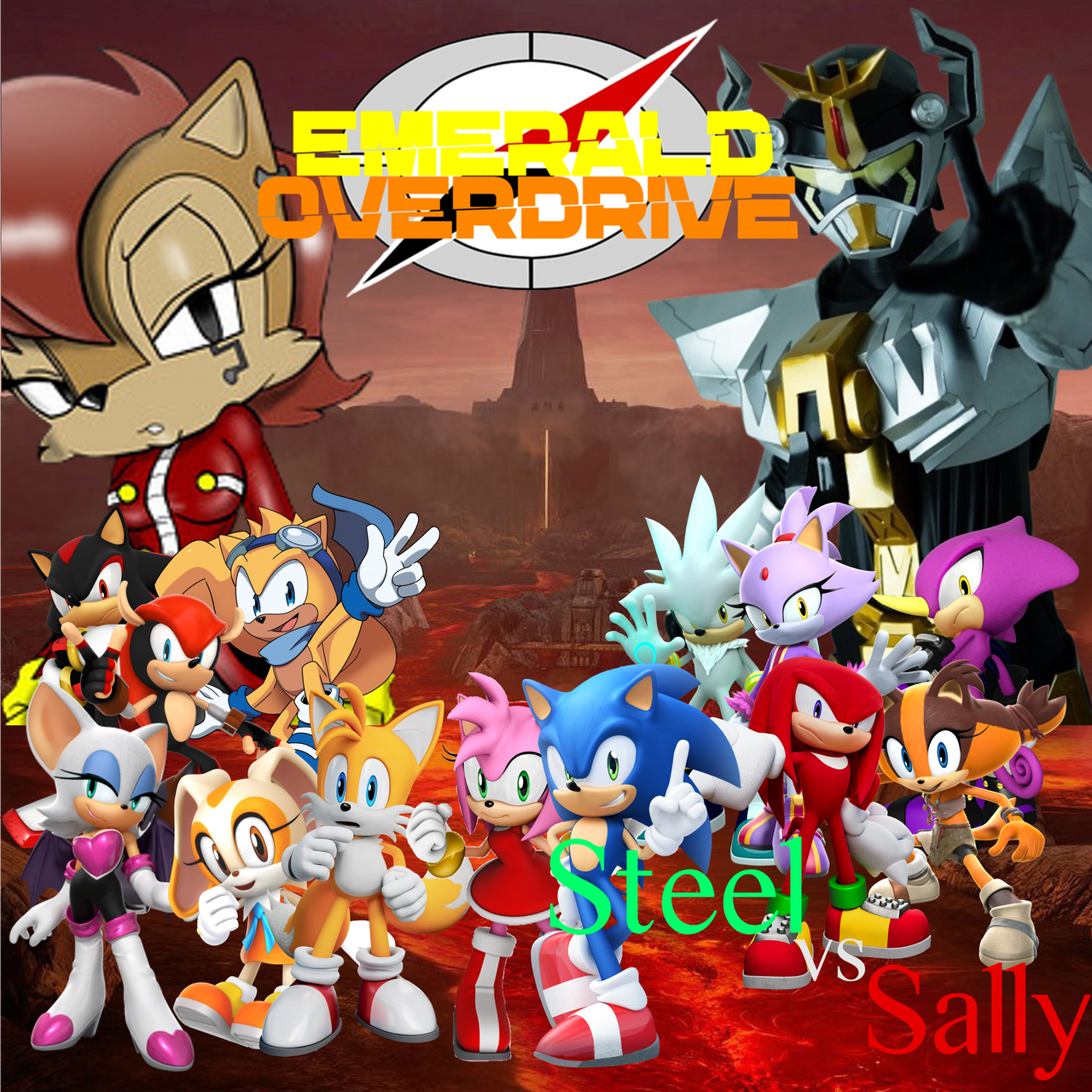 Overdriver3 Deviantart Emerald Overdrive - Steel vs Sally by Manie1234 on DeviantArt