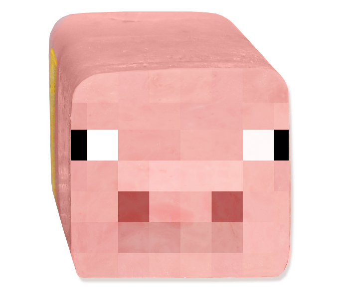 Square of Minecraft Pig Ham
