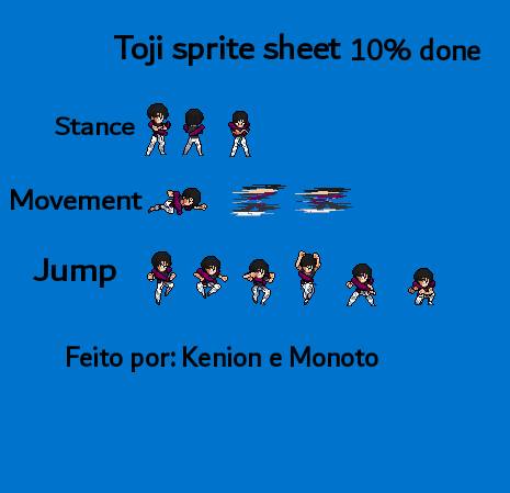 Toji Rotation Sheet Toji sprite sheet 10% done. by kenionsprites on DeviantArt