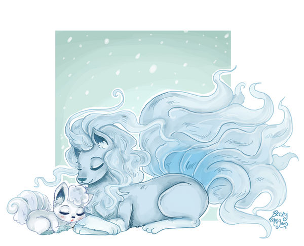 alolan vulpix and ninetales by superlucky13 on DeviantArt