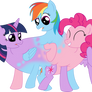 (Request) Twilight x Pinkie x Rainbow Conjoined