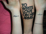 To write love on her arms tats by telegraphedkiss