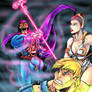 He-man, teela and skeletor