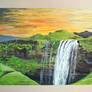 Waterfall Gouache