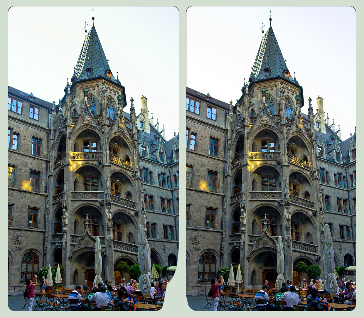 Neues Rathaus Of Munich II 3D :: HDR Cross-View