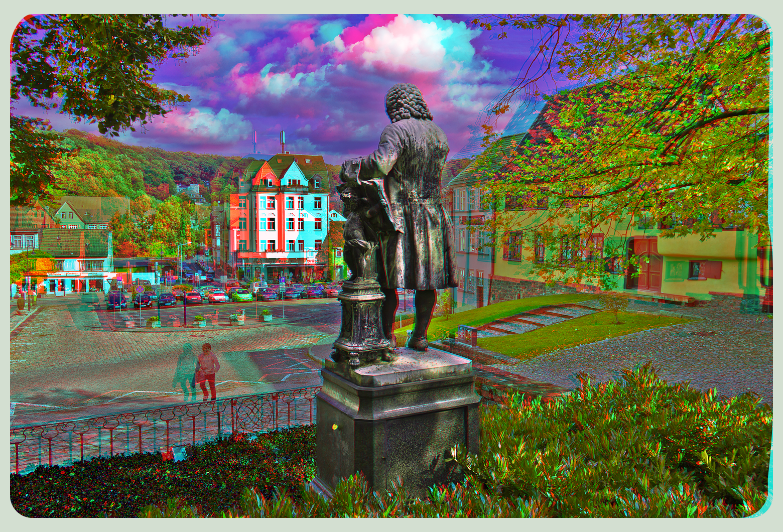 Johann Sebastian Bach Memorial ::: HDR Anaglyph 3D