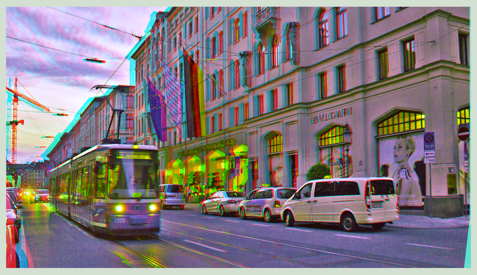 Hotel 'Vier Jahreszeiten' Munich 3D - HDR Anaglyph