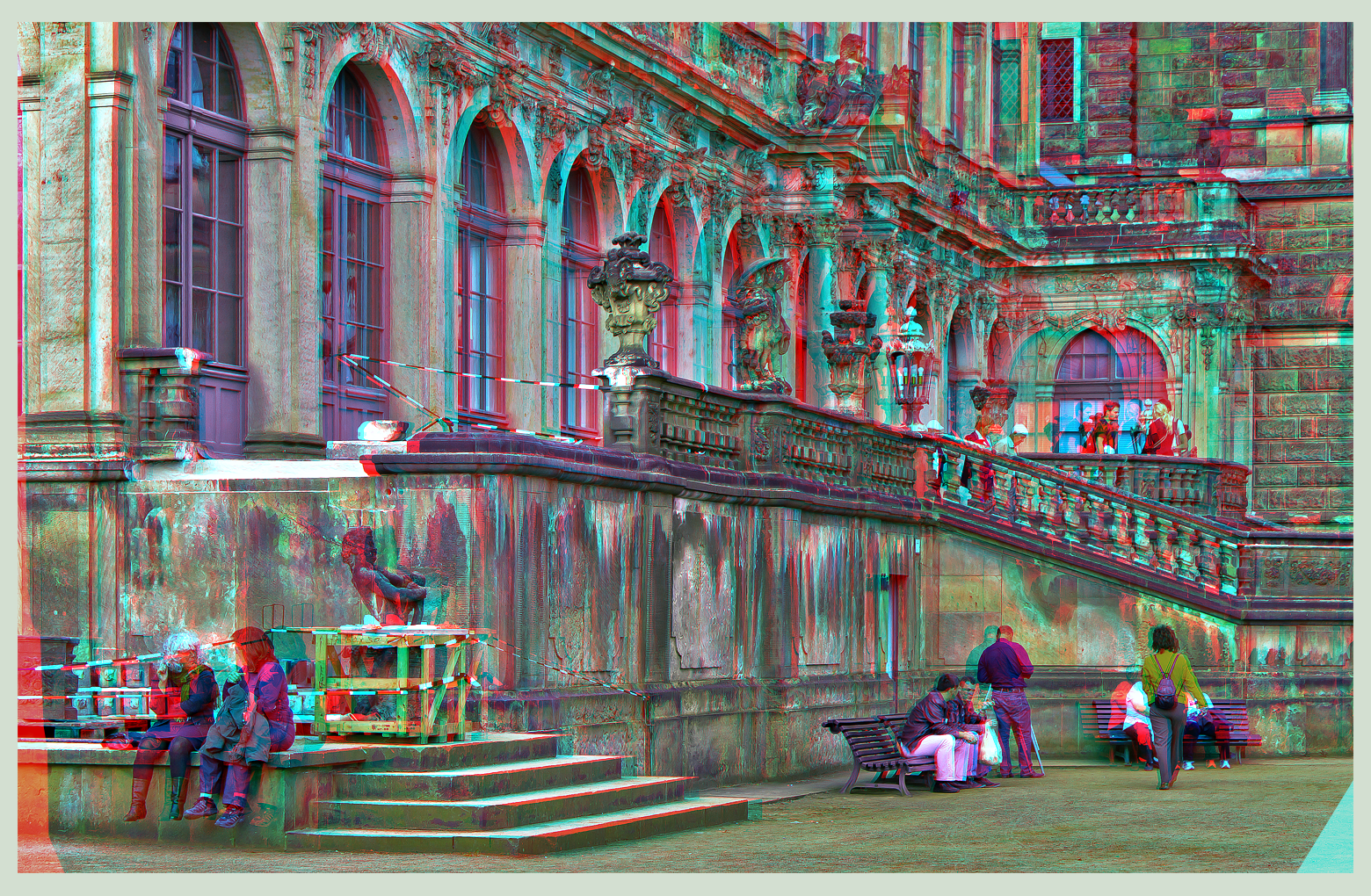 Dresden Zwinger I ::: DRI Anaglyph Stereoscopy