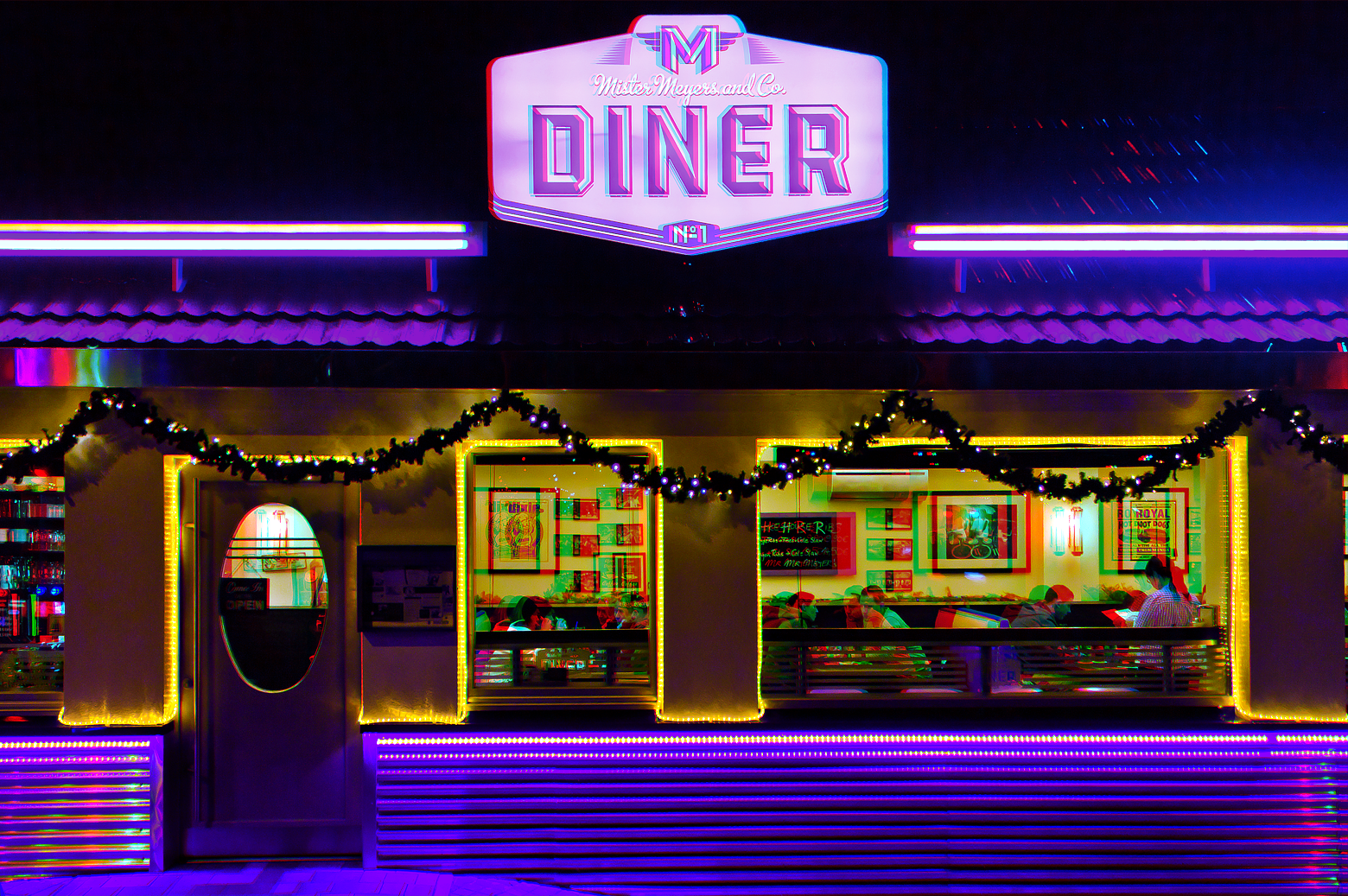 American Diner Restaurant ::: 3D DRI Anaglyph