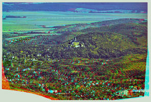 Wernigerode seen from Mount Brocken :: Anaglyph 3D