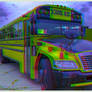 Niagara School Bus 3-D / Anaglyph / HDR / Raw