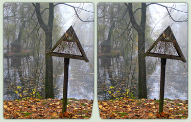Stadtpark im Herbst 3-D / CrossView / Stereoscopy