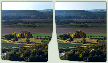 Blick vom Regenstein 3-D / CrossView / Stereoscopy by Stereotron-3D