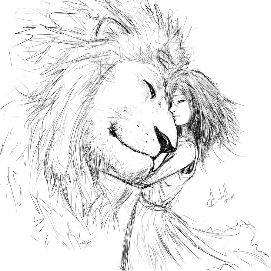 Sketching The Lion and the Girl by ACutulli on DeviantArt