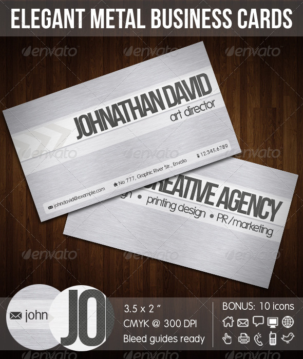 Elegant Metal Corporate Business Card