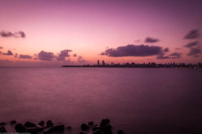 Sunset on Marine Drive