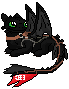 HTTYD Toothless Laying w. tack - Pixel