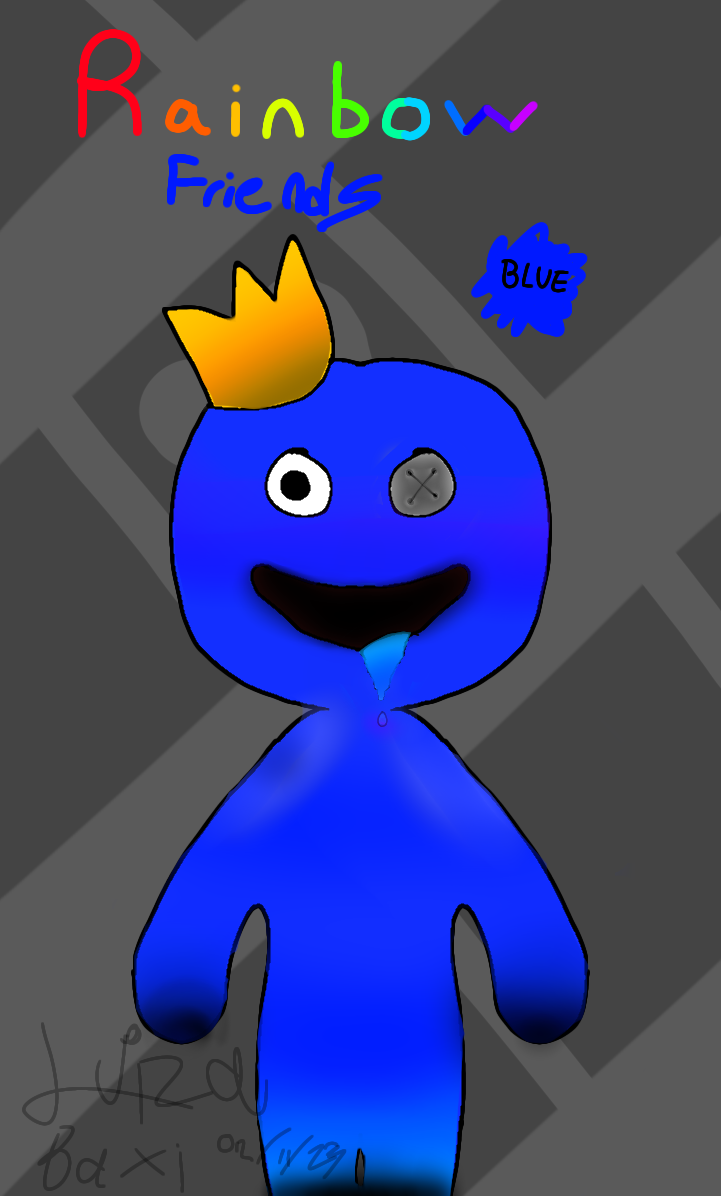blue from Rainbow friends by lamprini1234 on DeviantArt