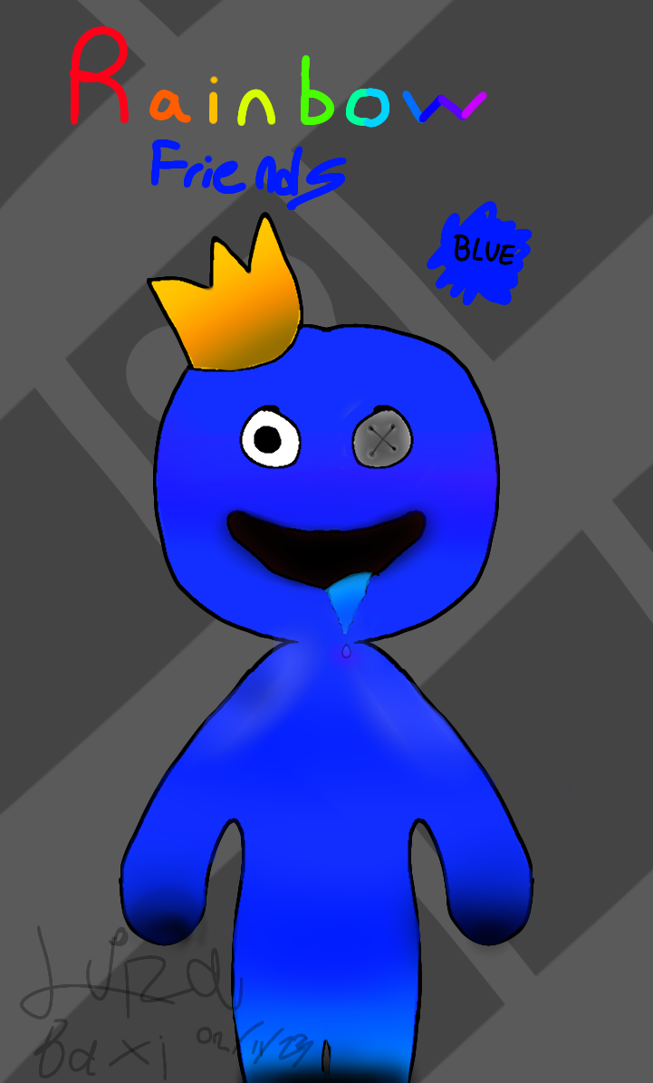 Azure Blue (roblox rainbow friends oc) by pim-pailin on DeviantArt