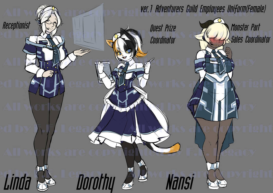 Adventurers Guild Employees 01 by FFLegacy on DeviantArt