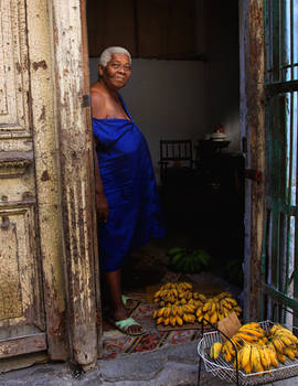 La mujer en azul