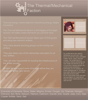 Elementshifter info - TheThermalMechanical Faction by YouAreNowIncognito