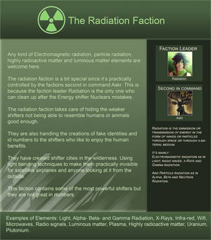 Elementshifter info - The Radiation Faction by YouAreNowIncognito