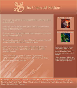 Elementshifter info - The Chemical Faction by YouAreNowIncognito