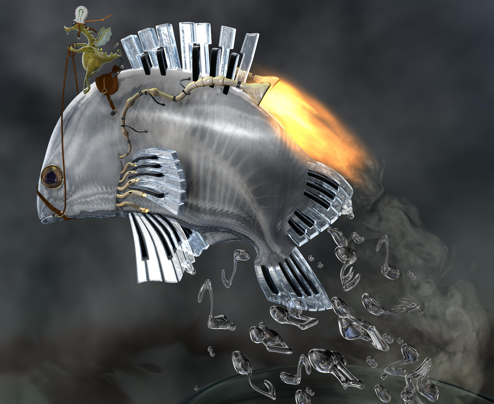 Piano Fish II by J--Knight on DeviantArt
