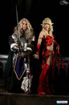 Arthas as Death Knight and Blood elf Mage. by Carancerth