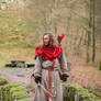 Skyrim Nord Cosplay - Red Hooded Robes Hunter