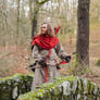 Skyrim Nord Cosplay - Red Hooded Robes Hunter