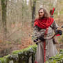 Skyrim Nord Cosplay - Red Hooded Robes Hunter