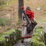 Skyrim Nord Cosplay - Red Hooded Robes Hunter