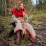 Skyrim Nord Cosplay - Red Hooded Robes Hunter