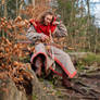 Skyrim Nord Cosplay - Red Hooded Robes Hunter