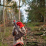 Skyrim Nord Cosplay - Red Hooded Robes Hunter