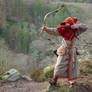 Skyrim Nord Cosplay - Red Hooded Robes Hunter