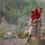 Skyrim Nord Cosplay - Red Hooded Robes Hunter