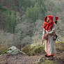 Skyrim Nord Cosplay - Red Hooded Robes Hunter