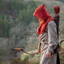 Skyrim Nord Cosplay - Red Hooded Robes Hunter
