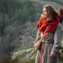 Skyrim Nord Cosplay - Red Hooded Robes Hunter