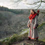 Skyrim Nord Cosplay - Red Hooded Robes Hunter