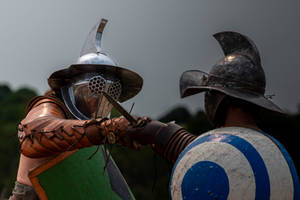 Roman Gladiator Fight - Thraex VS Hoplomachus