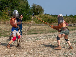 Roman Gladiator Fight - Retiarius VS Secutor
